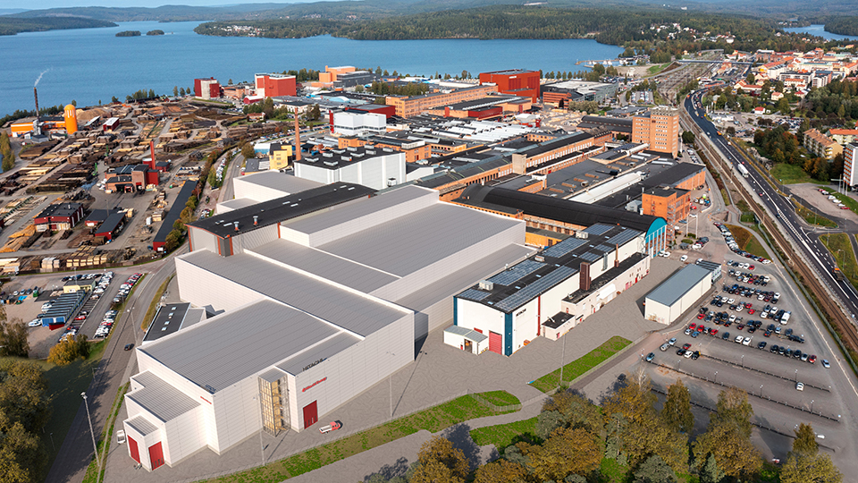 Illustration över den planerade expansionen i Ludvika.